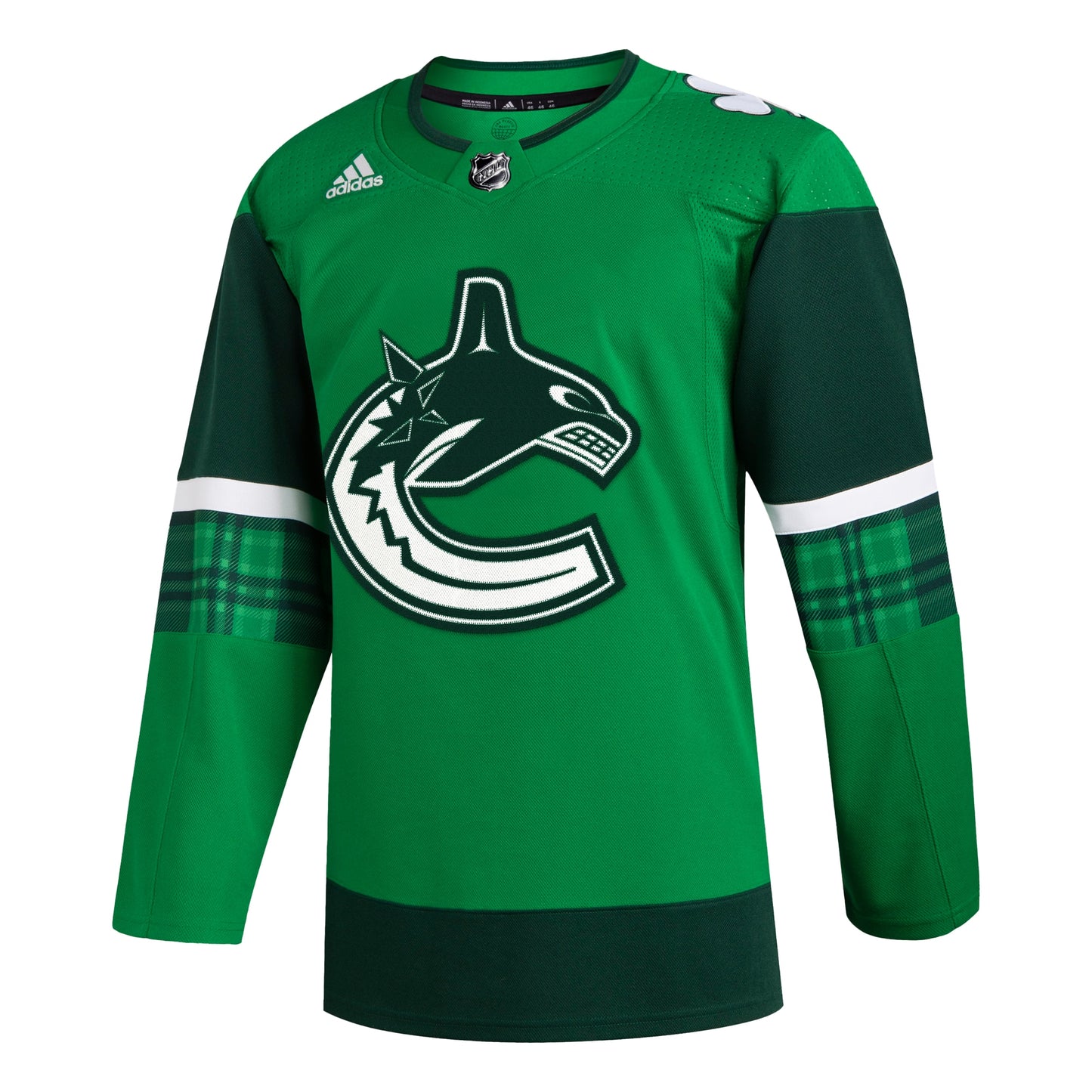 Vancouver Canucks adidas 2023 St. Patrick's Day Primegreen Authentic Jersey - Kelly Green