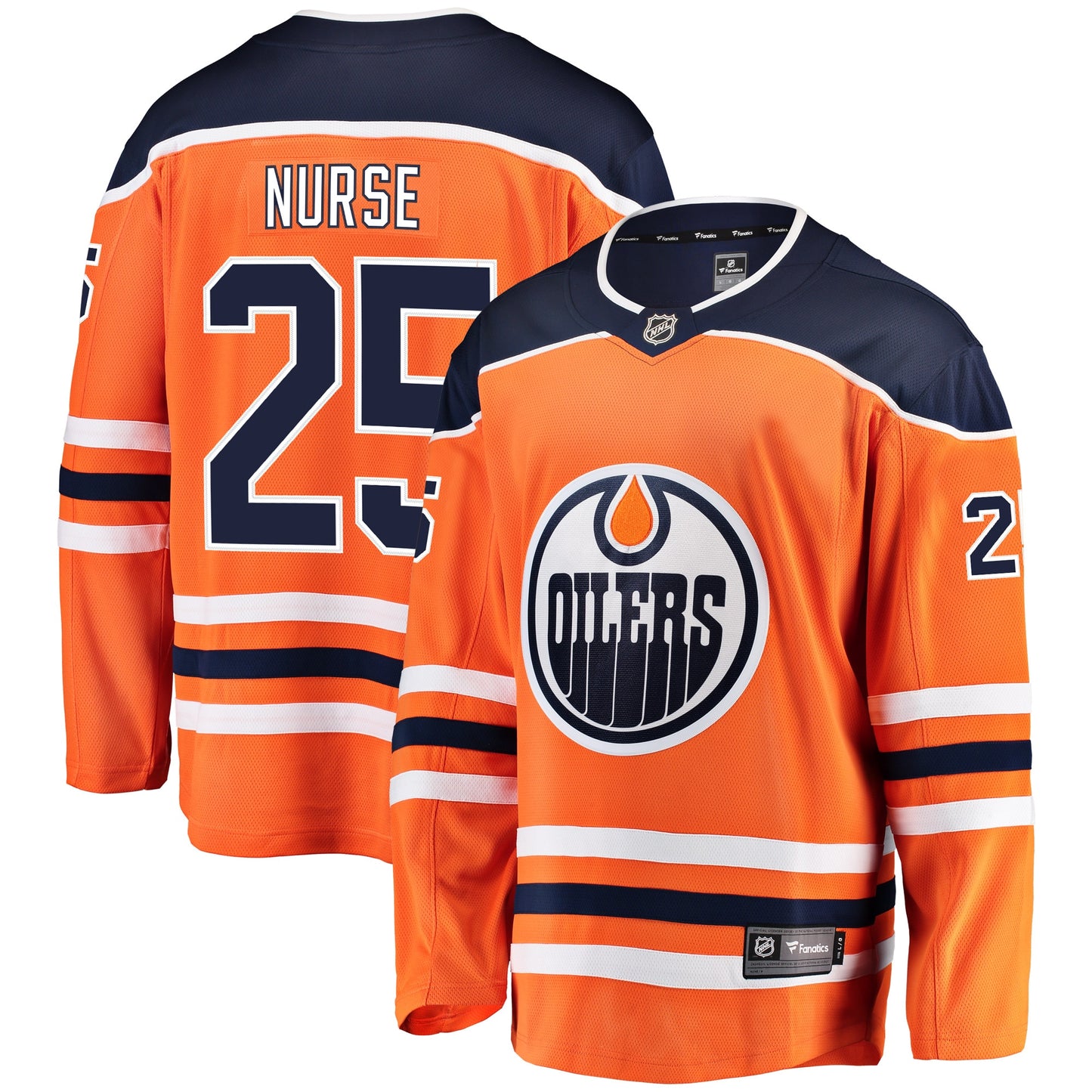 Darnell Nurse Edmonton Oilers Fanatics Branded Breakaway Player Jersey - Orange