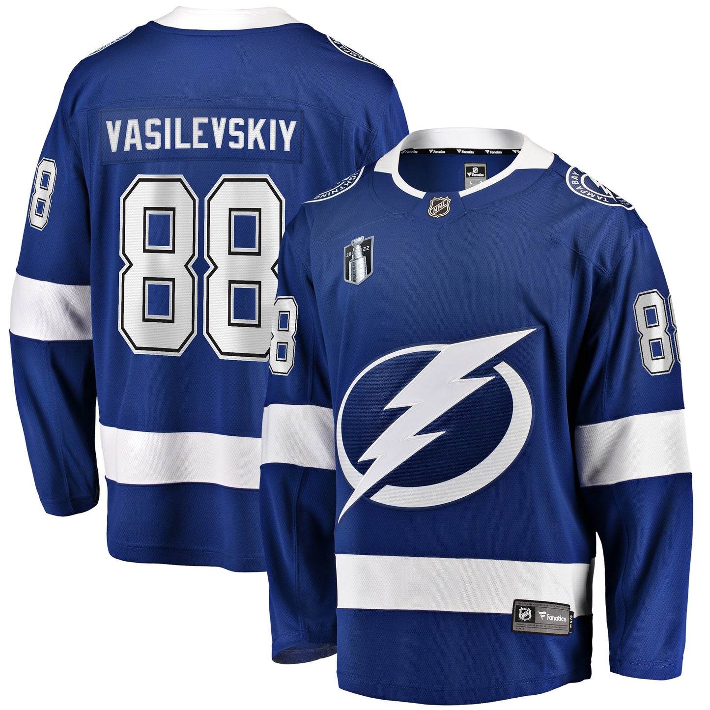 Andrei Vasilevskiy Tampa Bay Lightning Fanatics Branded Home 2022 Stanley Cup Final Breakaway Player Jersey - Blue