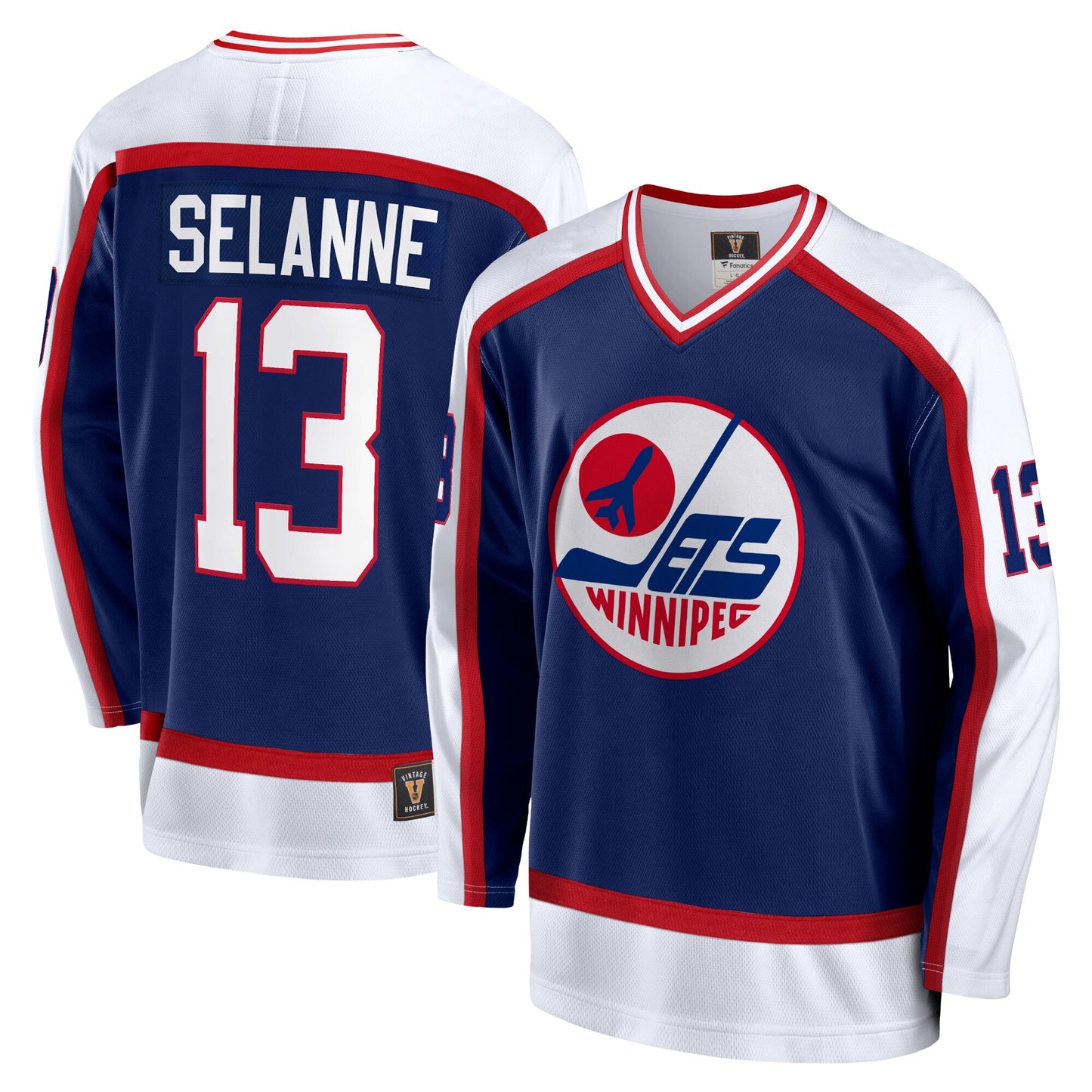 Teemu Selanne Winnipeg Jets Fanatics Branded Breakaway Retired Player Jersey - Navy